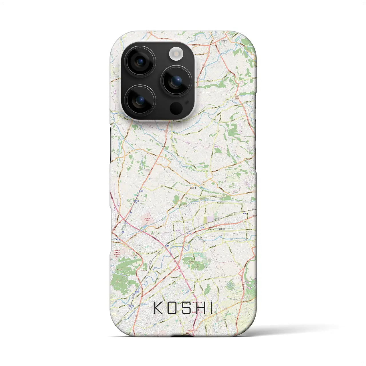 【合志(熊本県)】地図柄iPhoneケース(バックカバータイプ)