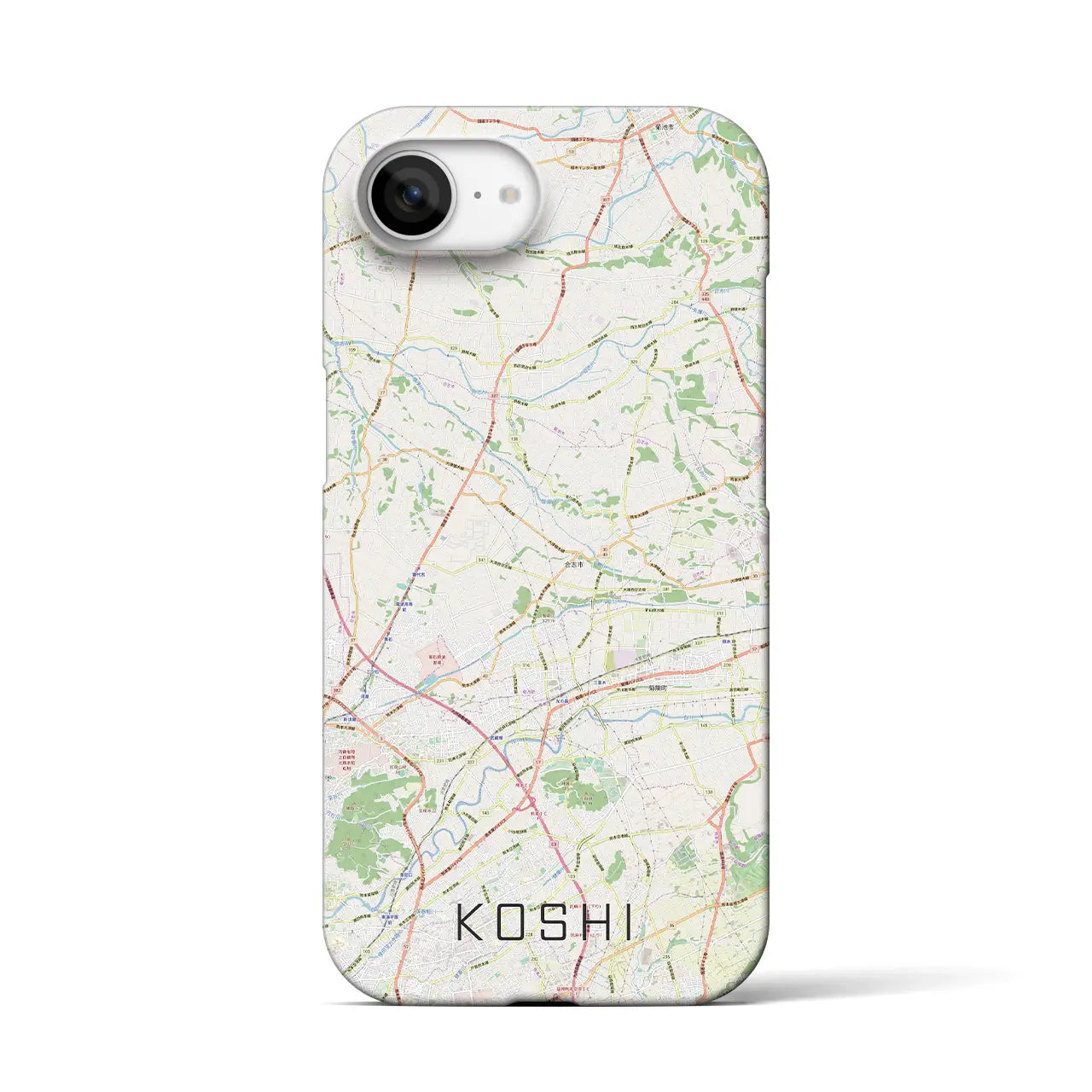 【合志(熊本県)】地図柄iPhoneケース(バックカバータイプ)
