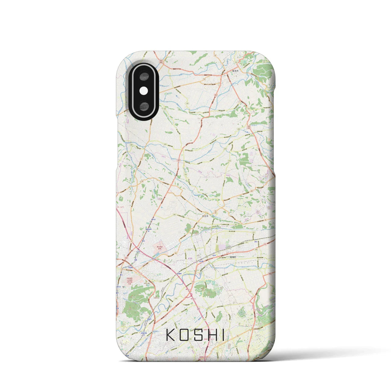 【合志(熊本県)】地図柄iPhoneケース(バックカバータイプ)