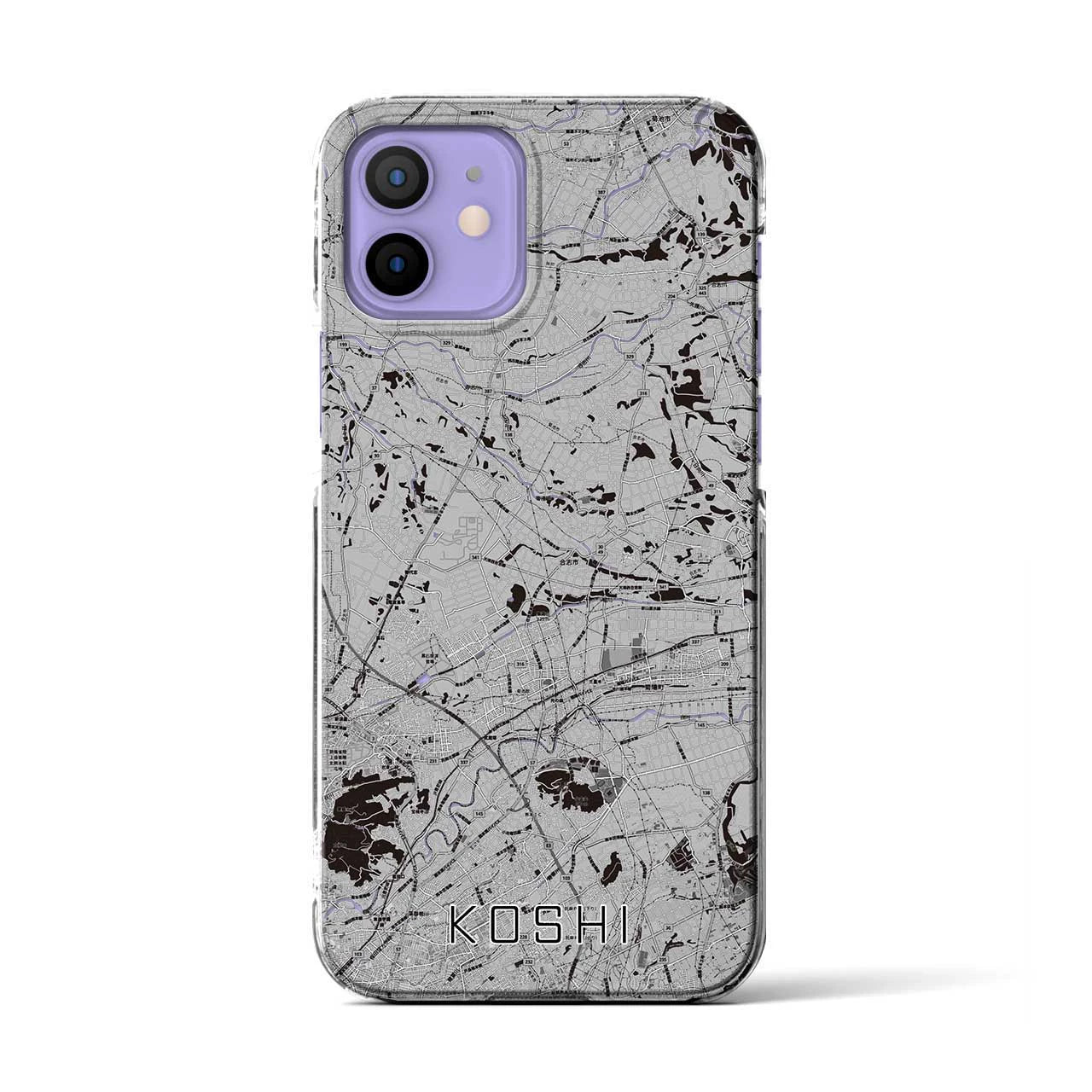 【合志(熊本県)】地図柄iPhoneケース(クリアタイプ)