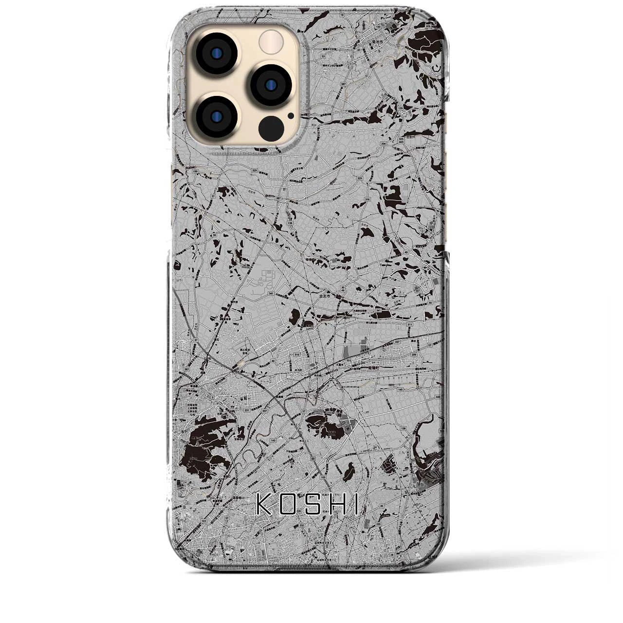 【合志(熊本県)】地図柄iPhoneケース(クリアタイプ)