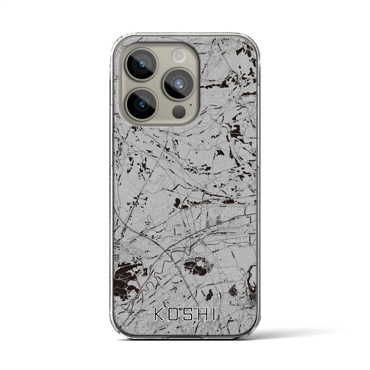 【合志(熊本県)】地図柄iPhoneケース(クリアタイプ)