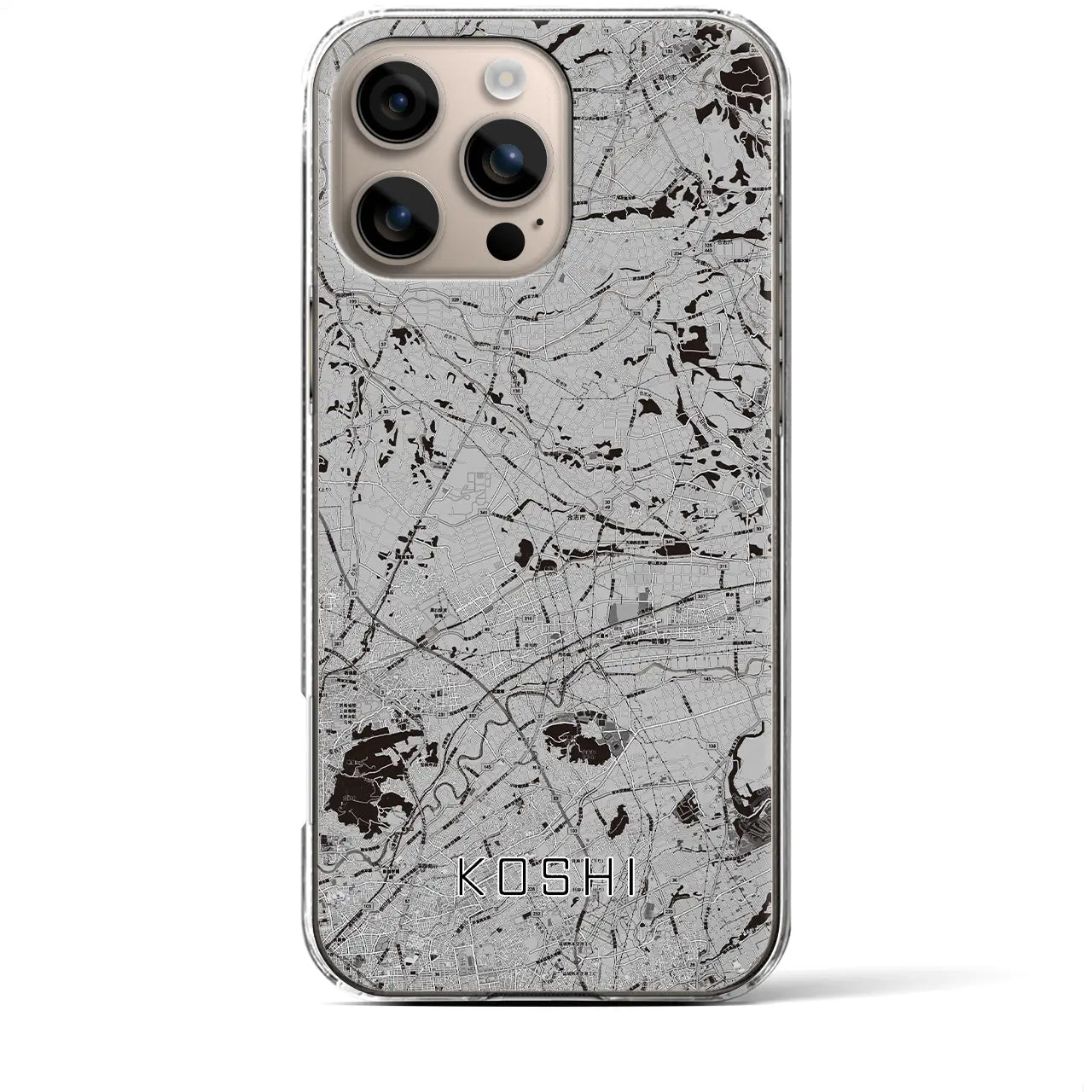 【合志(熊本県)】地図柄iPhoneケース(クリアタイプ)