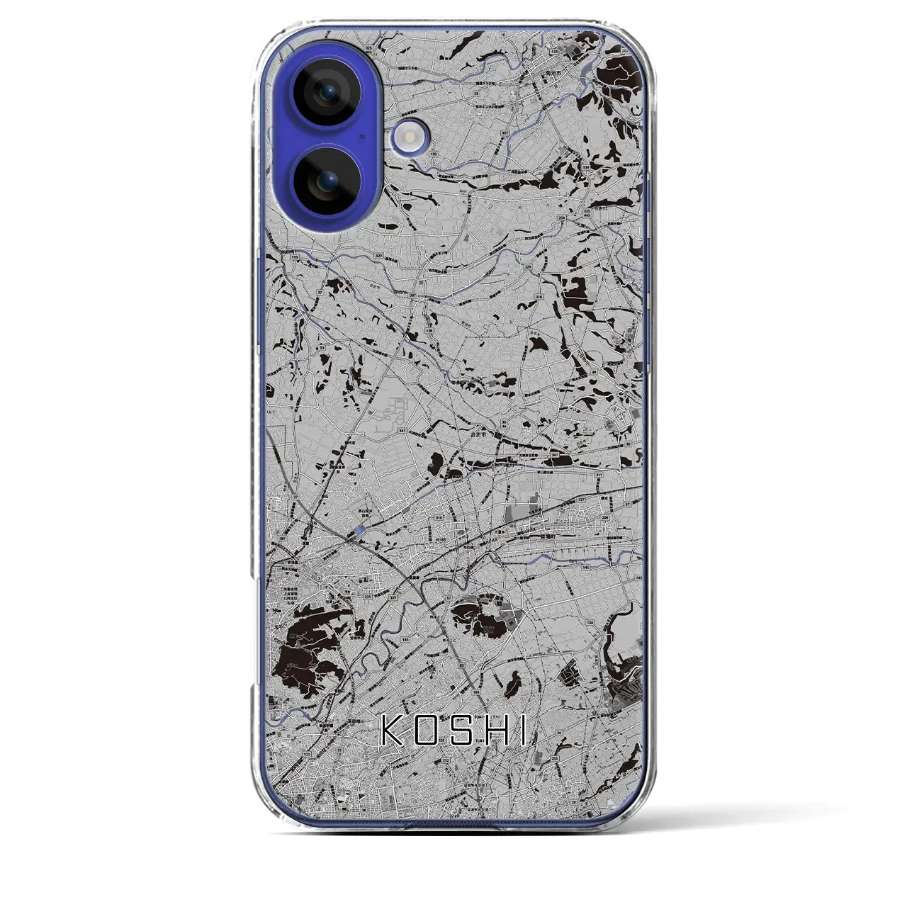 【合志(熊本県)】地図柄iPhoneケース(クリアタイプ)