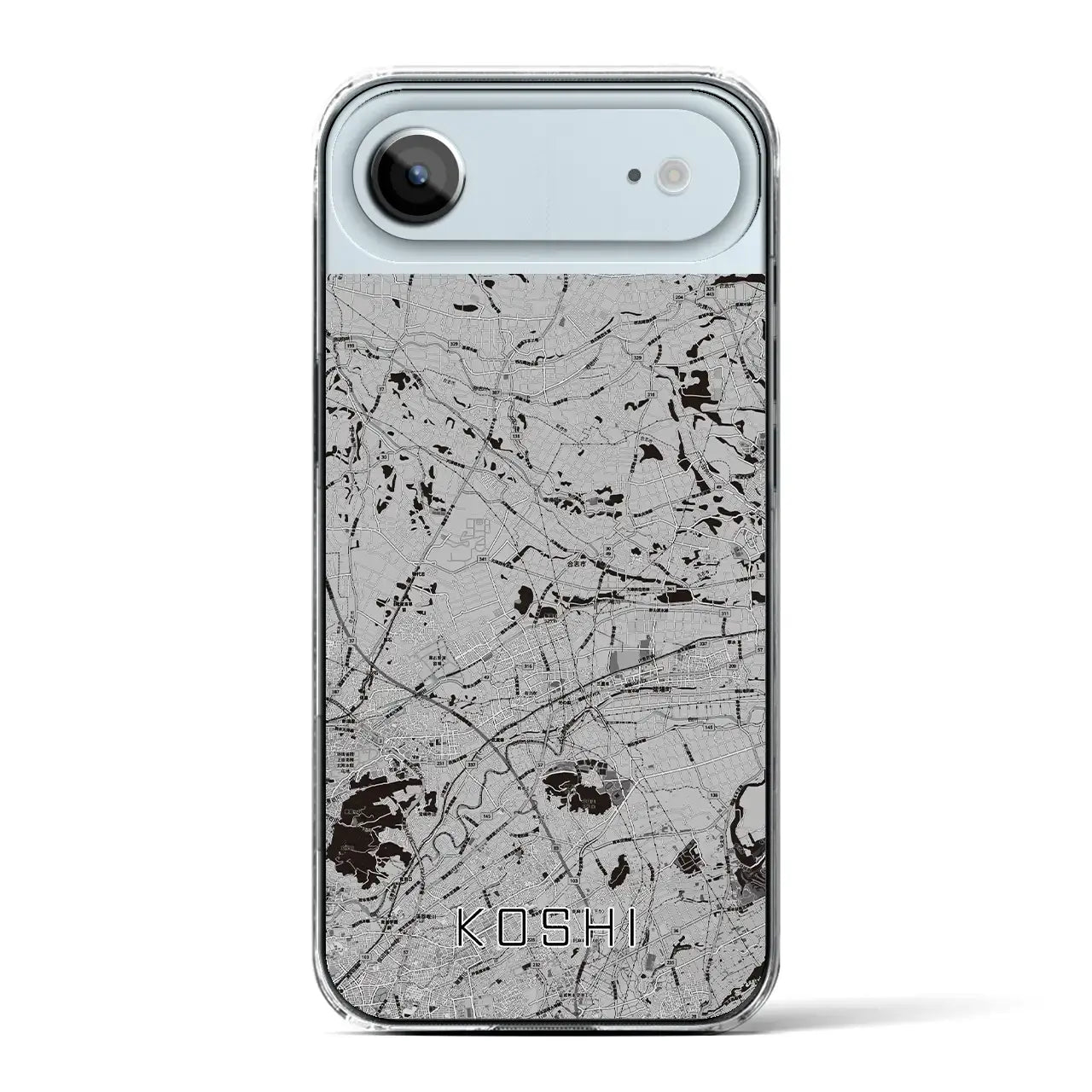 【合志(熊本県)】地図柄iPhoneケース(クリアタイプ)