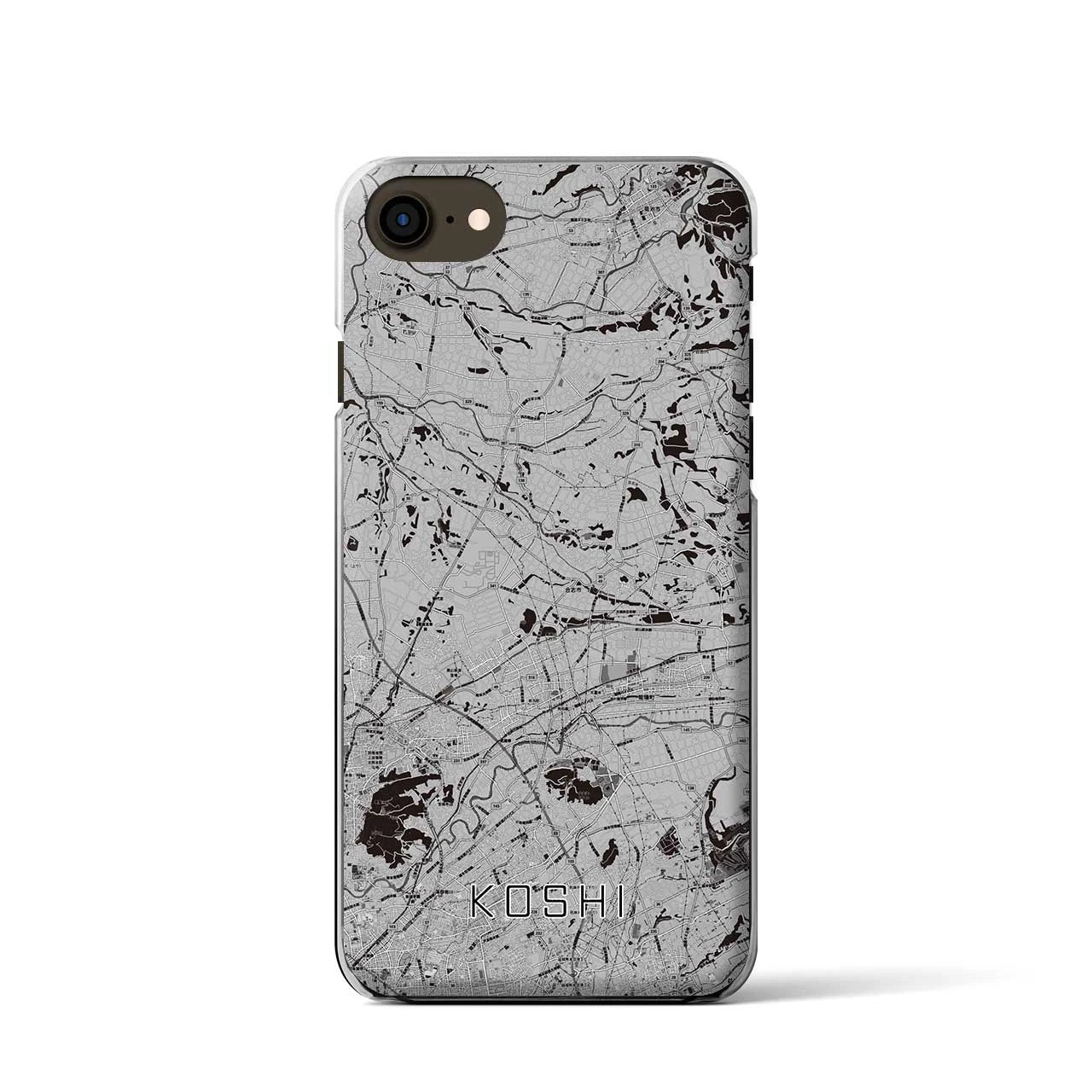 【合志(熊本県)】地図柄iPhoneケース(クリアタイプ)