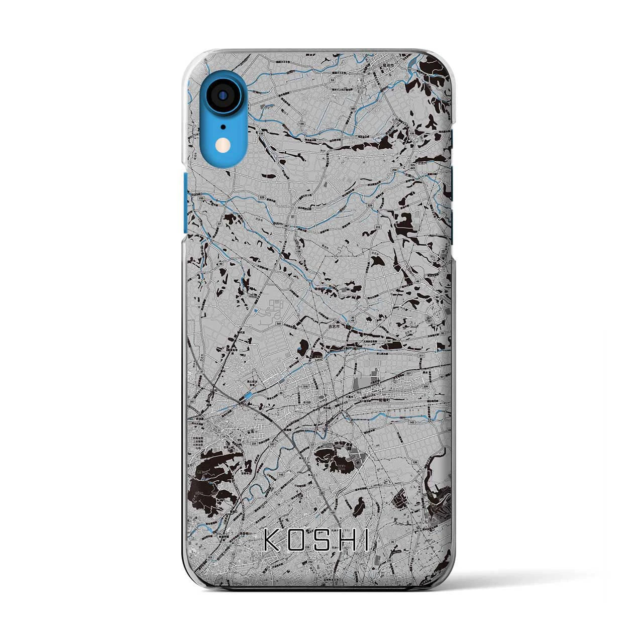 【合志(熊本県)】地図柄iPhoneケース(クリアタイプ)