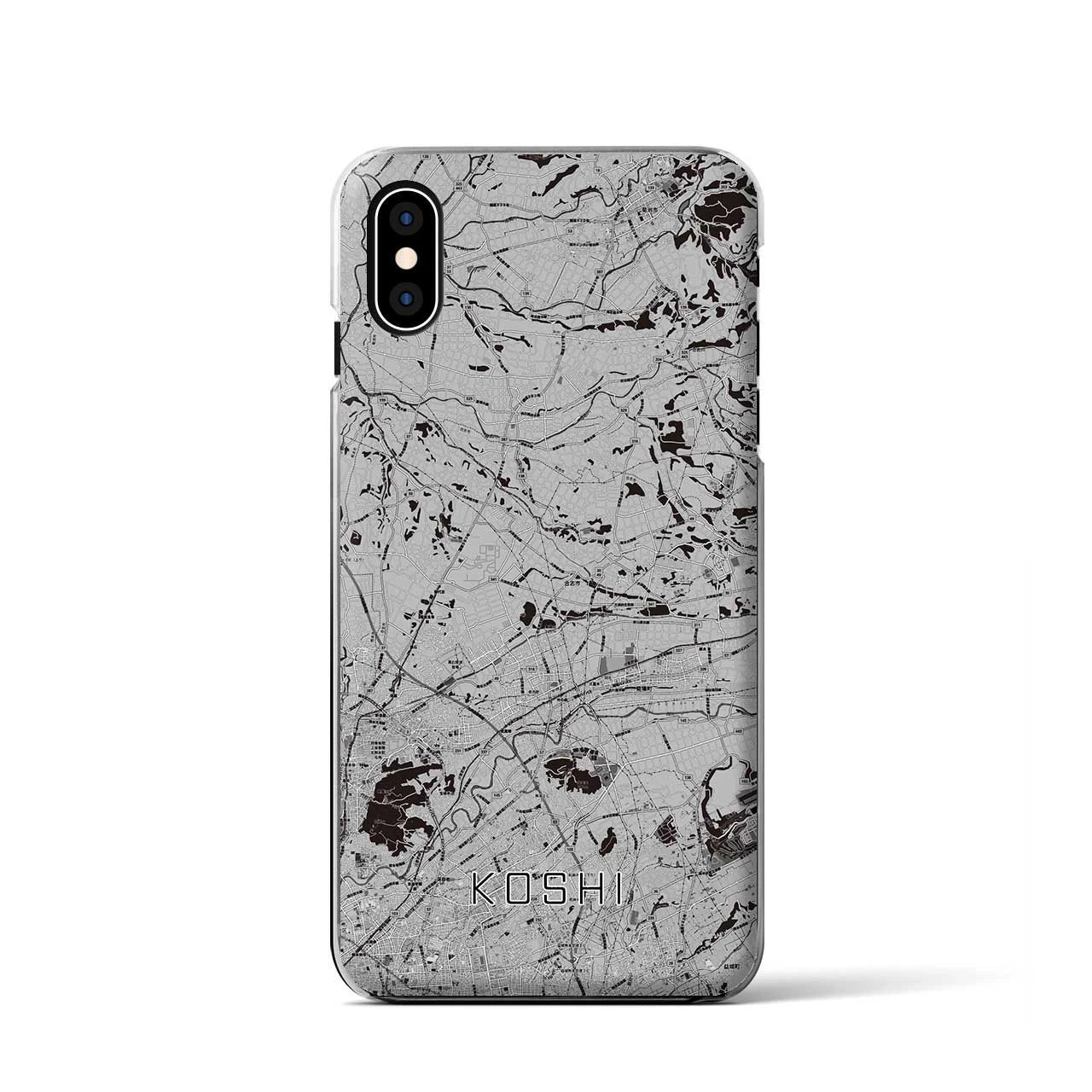 【合志(熊本県)】地図柄iPhoneケース(クリアタイプ)