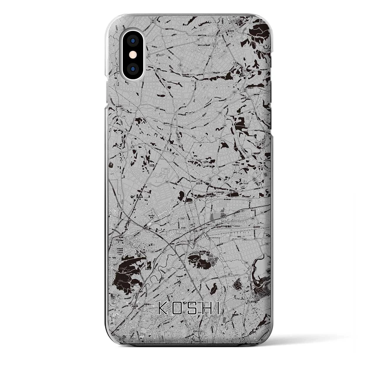 【合志(熊本県)】地図柄iPhoneケース(クリアタイプ)