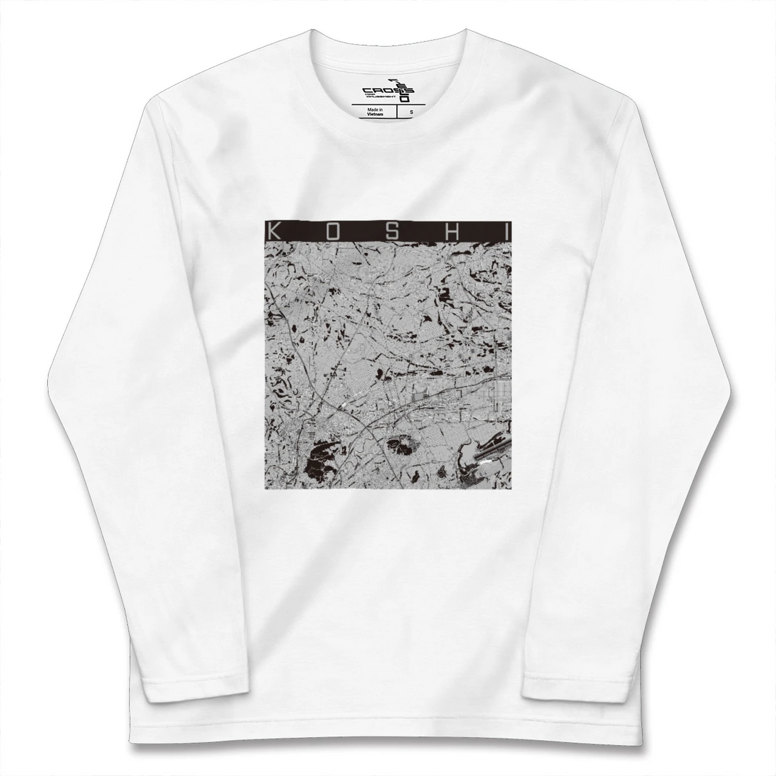 【合志(熊本県)】地図柄ロングスリーブTシャツ