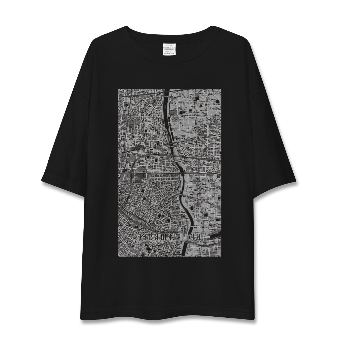 【甲子園口(兵庫県)】地図柄ビッグシルエットTシャツ