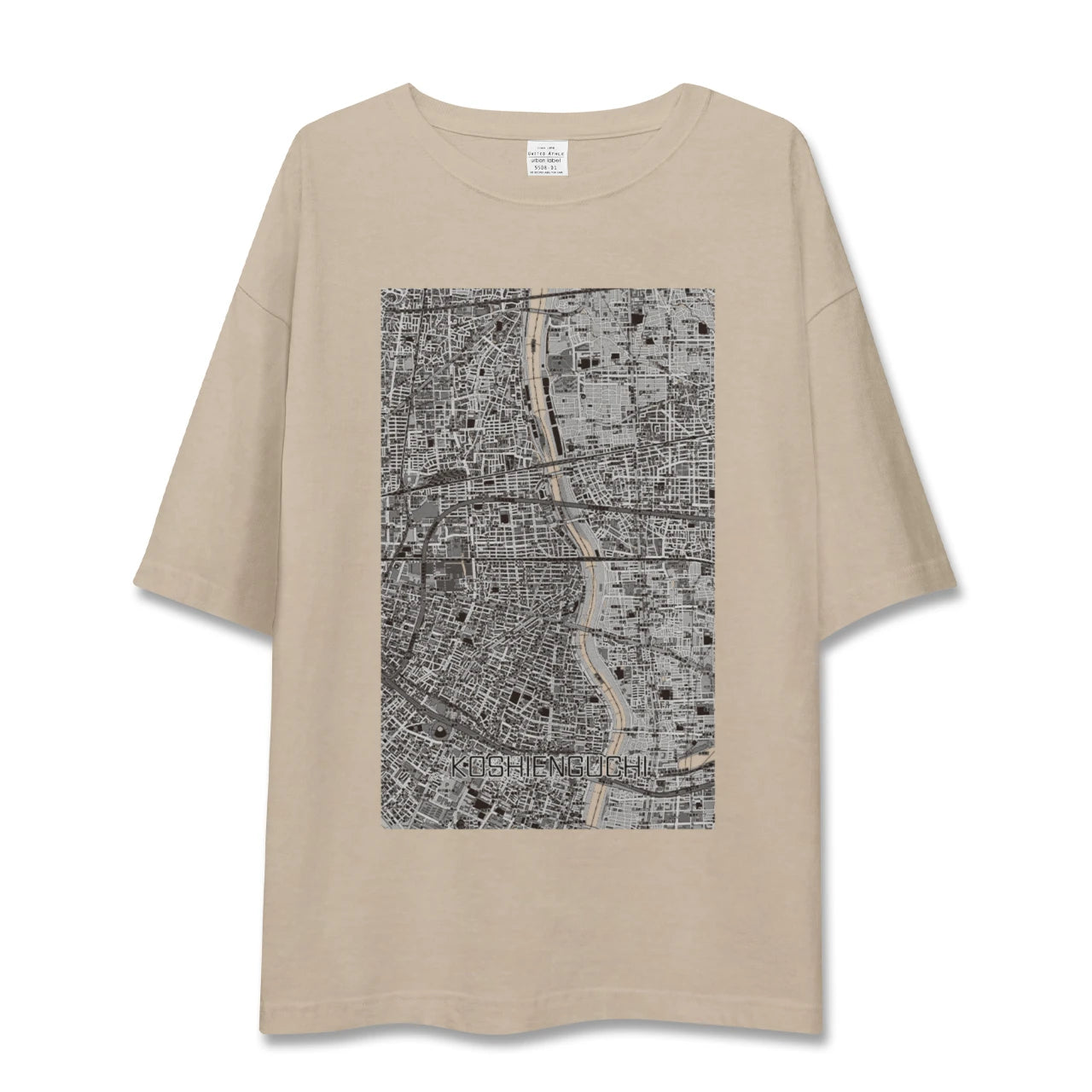 【甲子園口(兵庫県)】地図柄ビッグシルエットTシャツ