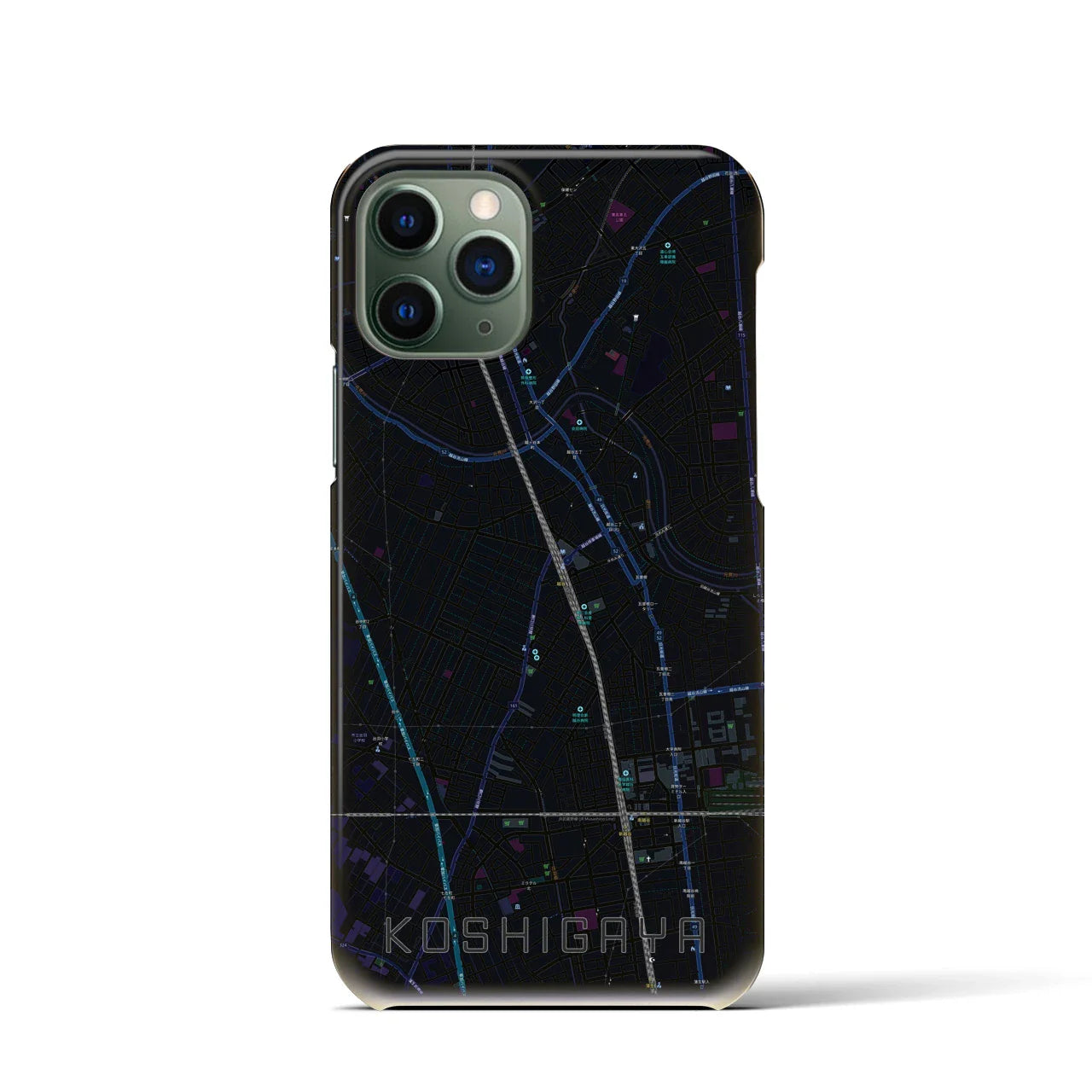 【越谷(埼玉県)】地図柄iPhoneケース(バックカバータイプ)