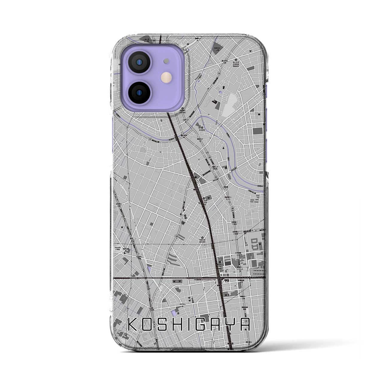 【越谷(埼玉県)】地図柄iPhoneケース(クリアタイプ)