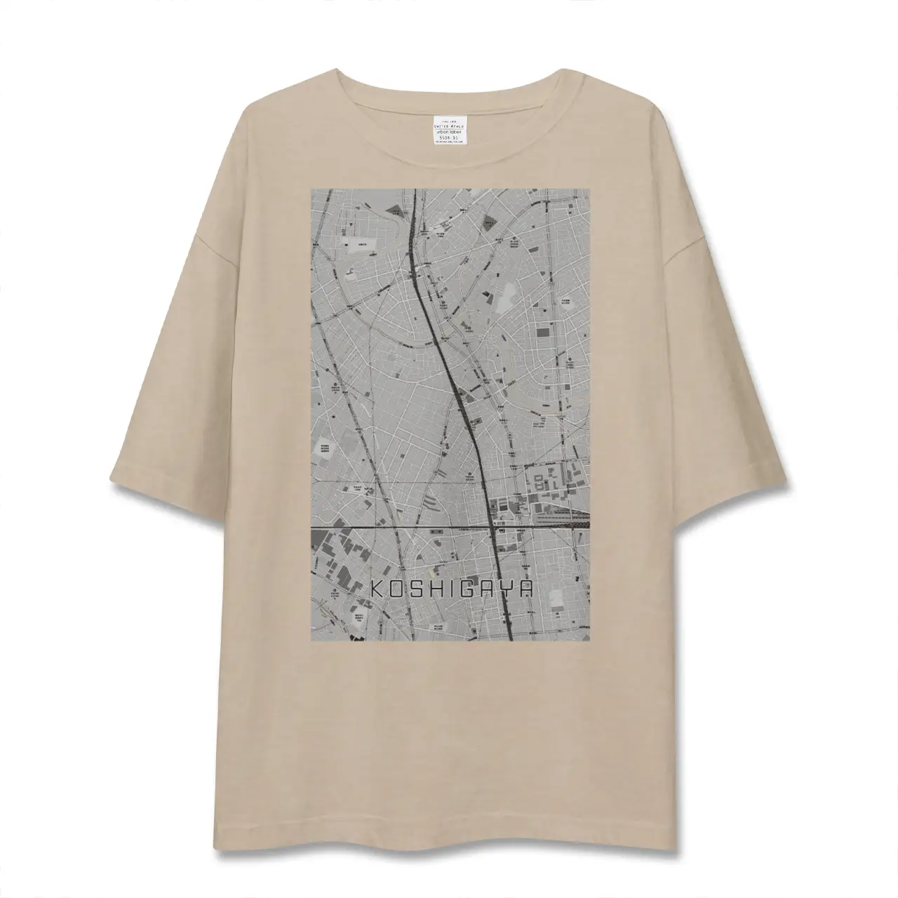 【越谷(埼玉県)】地図柄ビッグシルエットTシャツ
