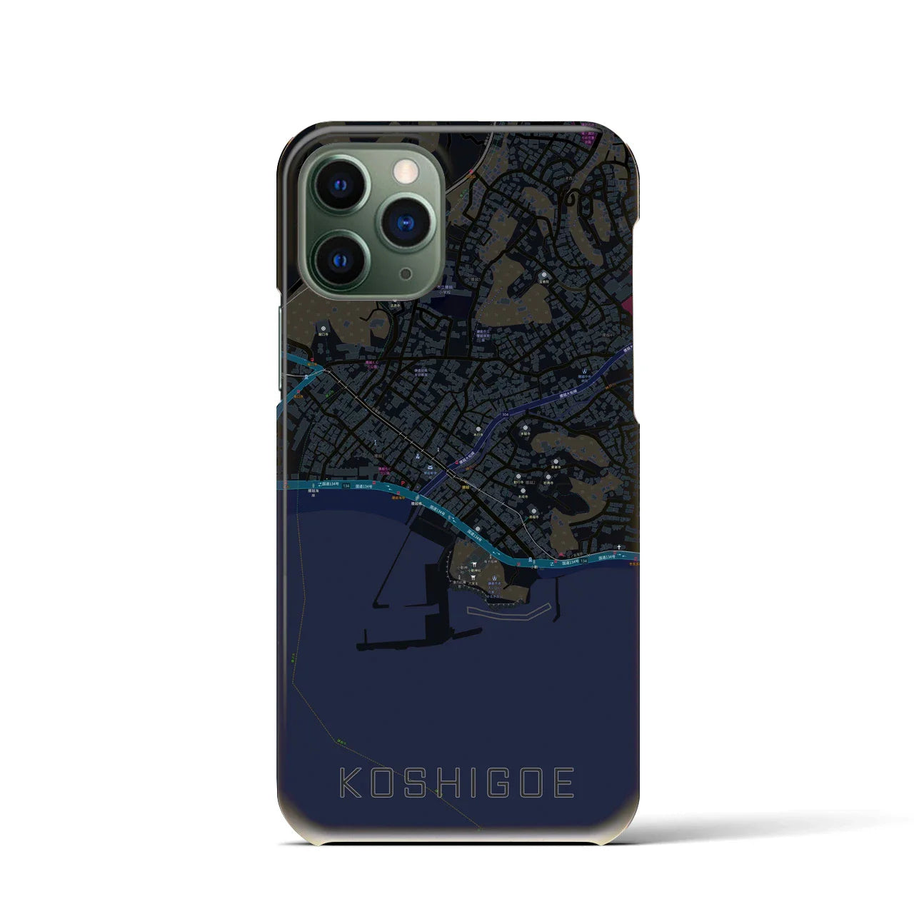 【腰越(神奈川県)】地図柄iPhoneケース(バックカバータイプ)