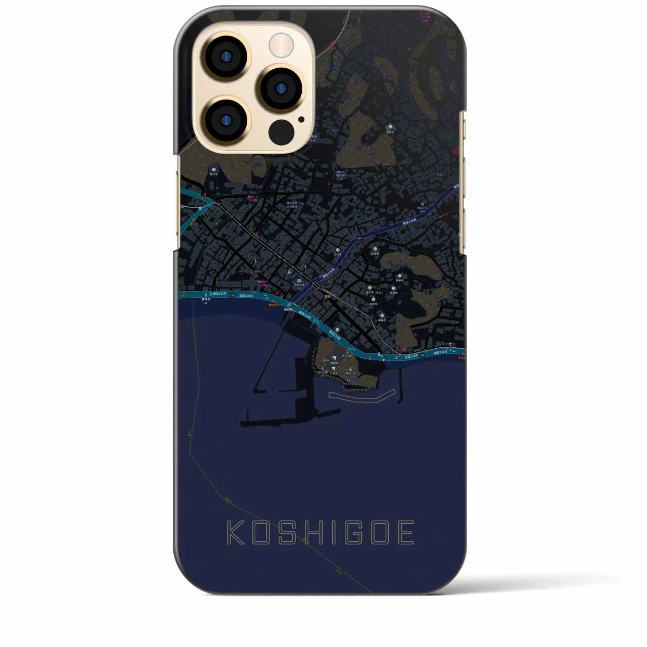 【腰越(神奈川県)】地図柄iPhoneケース(バックカバータイプ)