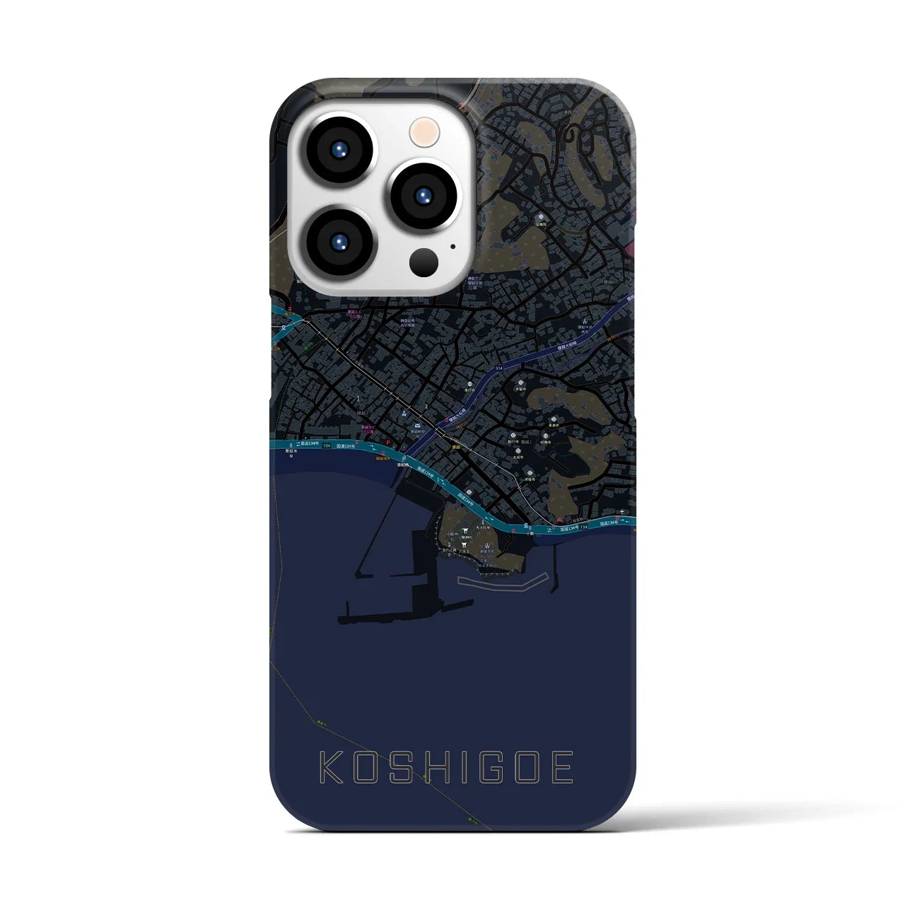 【腰越(神奈川県)】地図柄iPhoneケース(バックカバータイプ)