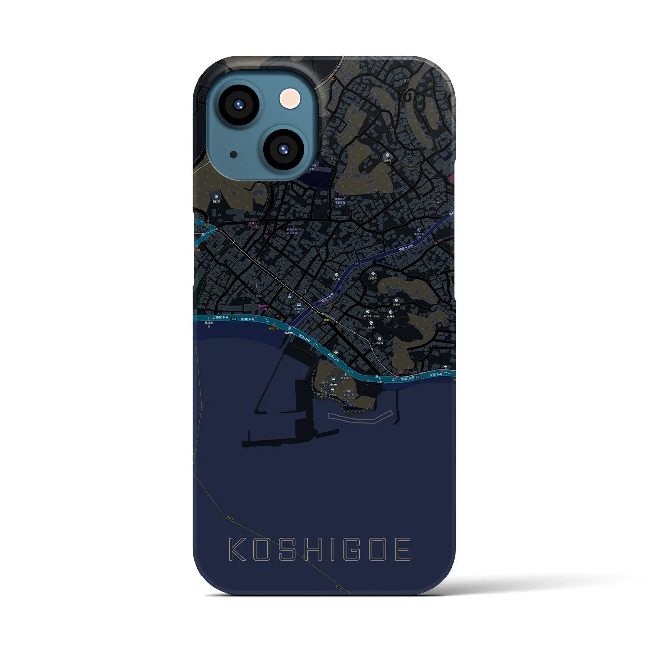 【腰越(神奈川県)】地図柄iPhoneケース(バックカバータイプ)