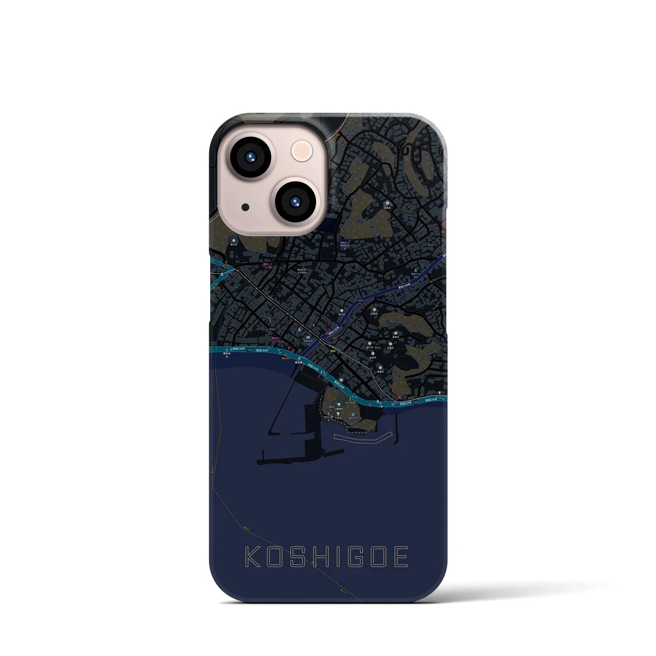 【腰越(神奈川県)】地図柄iPhoneケース(バックカバータイプ)