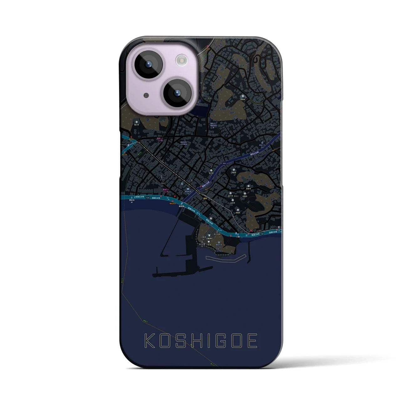 【腰越(神奈川県)】地図柄iPhoneケース(バックカバータイプ)
