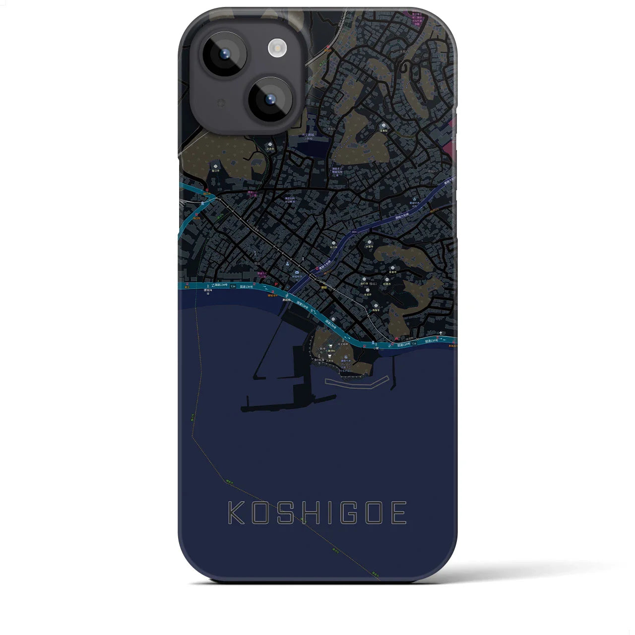 【腰越(神奈川県)】地図柄iPhoneケース(バックカバータイプ)