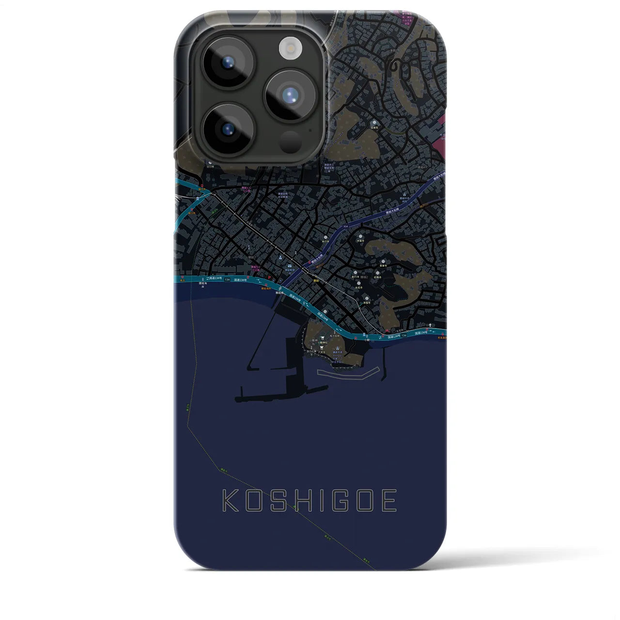 【腰越(神奈川県)】地図柄iPhoneケース(バックカバータイプ)