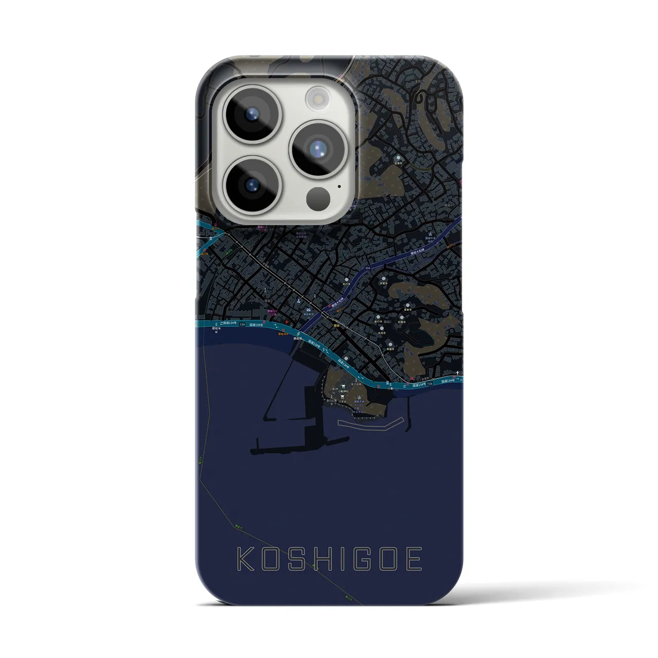 【腰越(神奈川県)】地図柄iPhoneケース(バックカバータイプ)