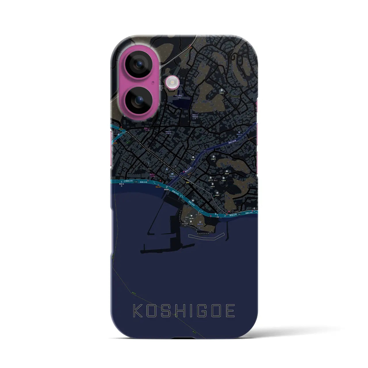 【腰越(神奈川県)】地図柄iPhoneケース(バックカバータイプ)