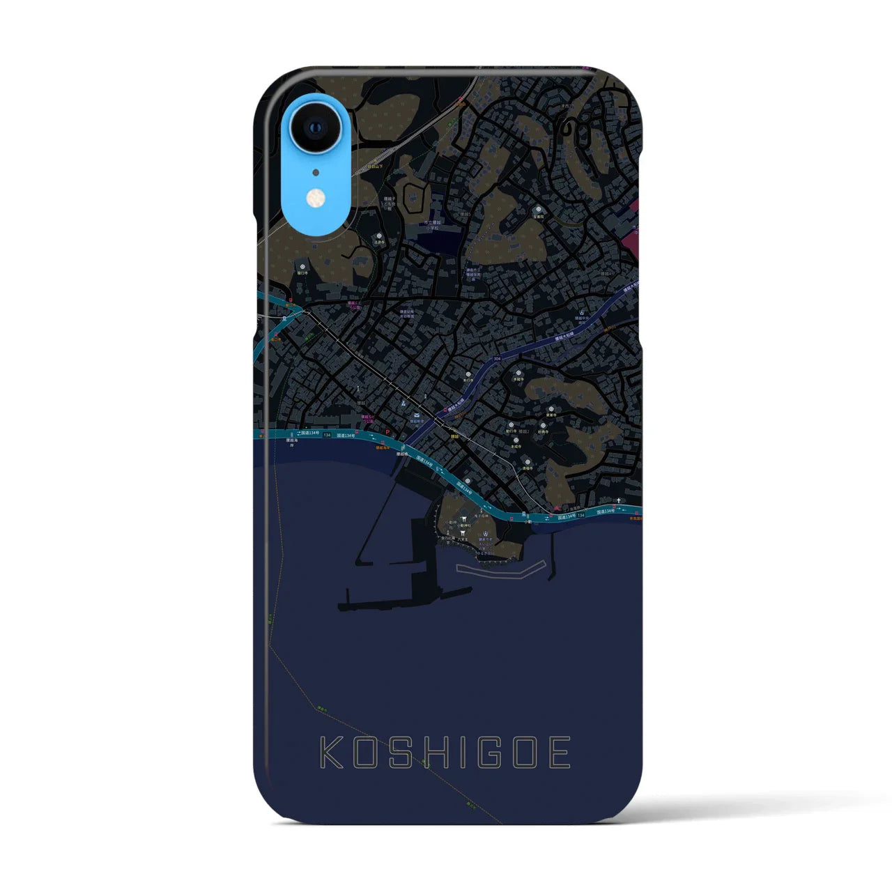 【腰越(神奈川県)】地図柄iPhoneケース(バックカバータイプ)