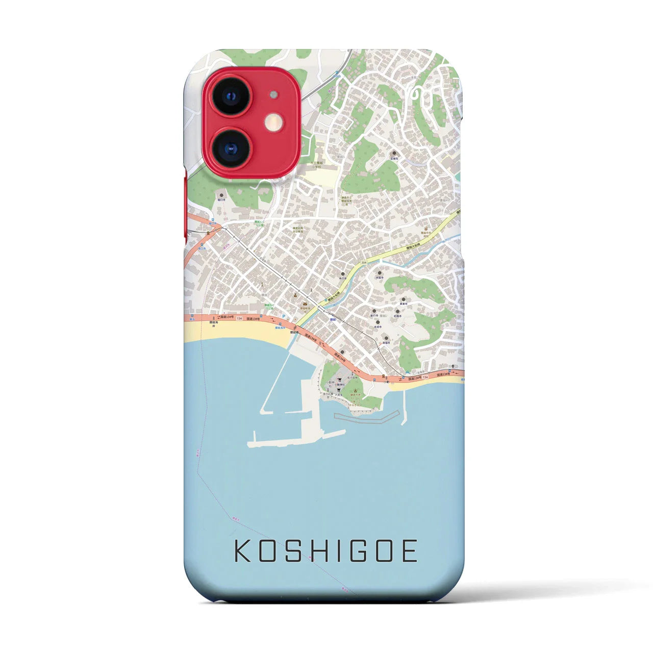 【腰越(神奈川県)】地図柄iPhoneケース(バックカバータイプ)