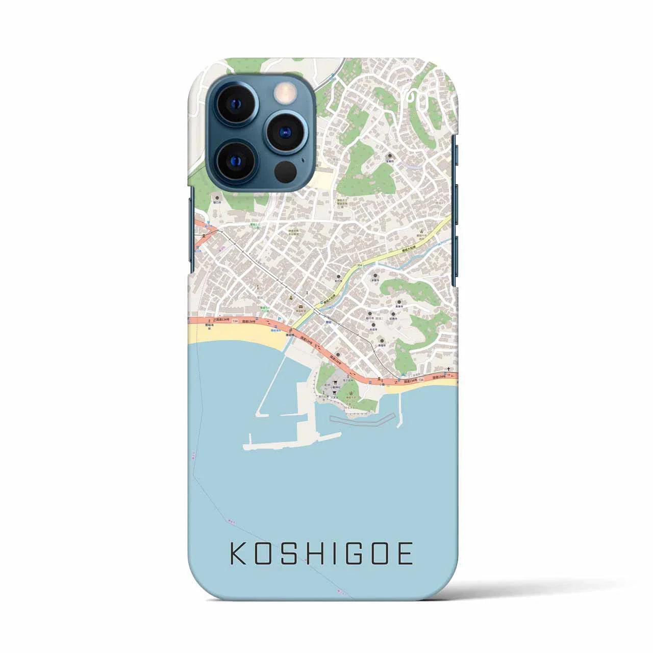 【腰越(神奈川県)】地図柄iPhoneケース(バックカバータイプ)