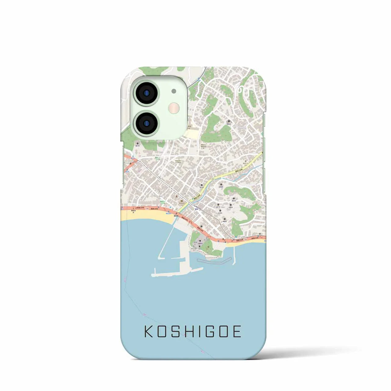 【腰越(神奈川県)】地図柄iPhoneケース(バックカバータイプ)