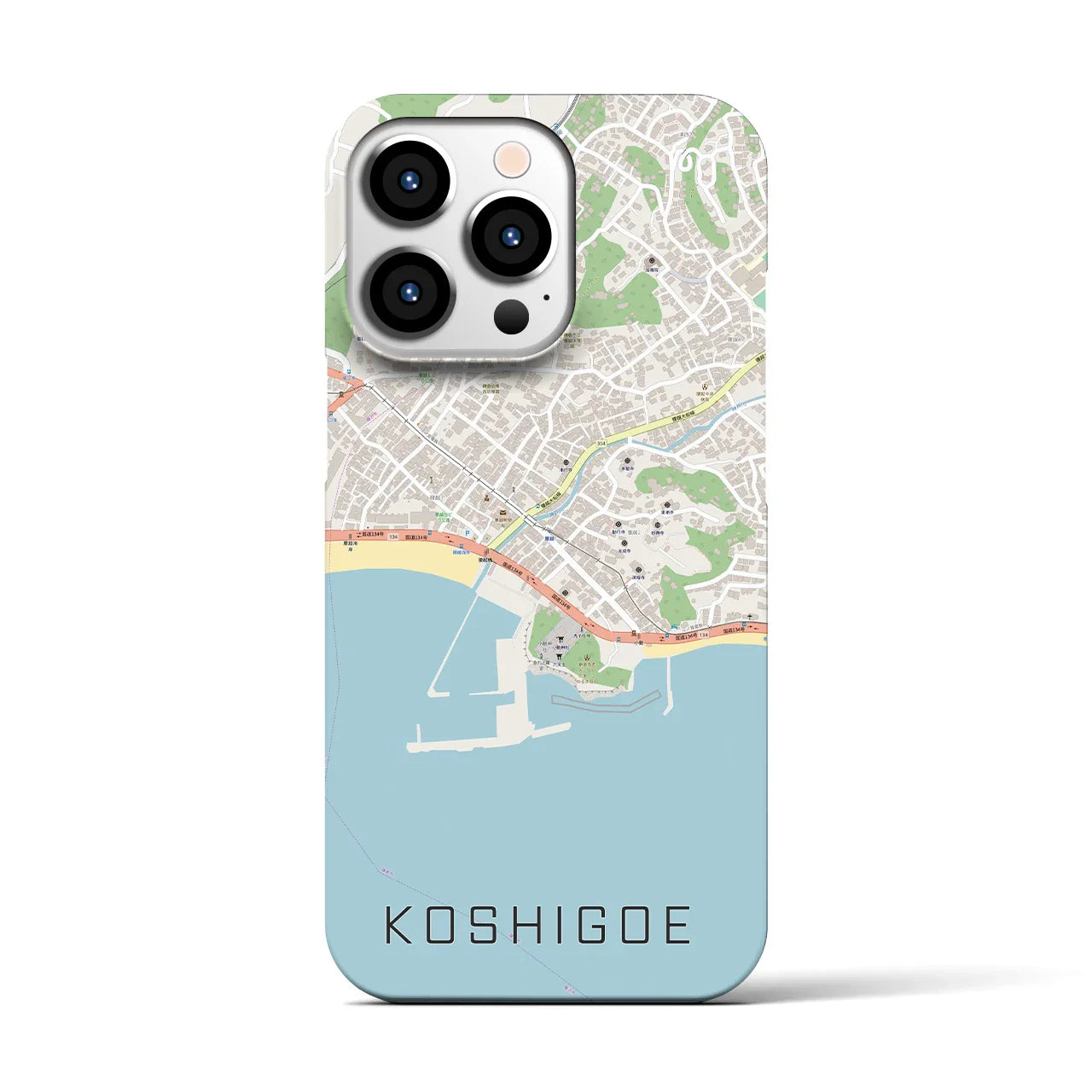 【腰越(神奈川県)】地図柄iPhoneケース(バックカバータイプ)