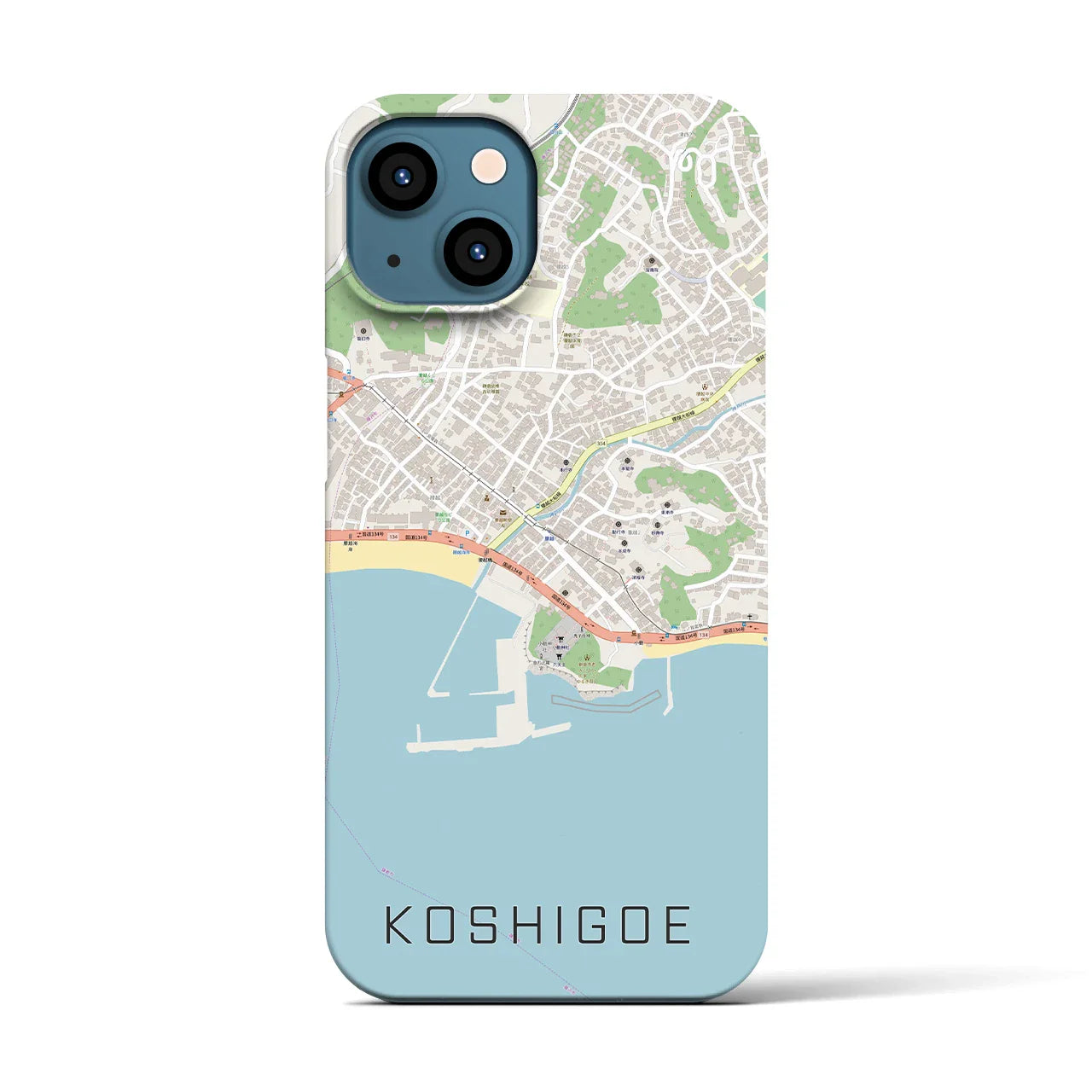 【腰越(神奈川県)】地図柄iPhoneケース(バックカバータイプ)