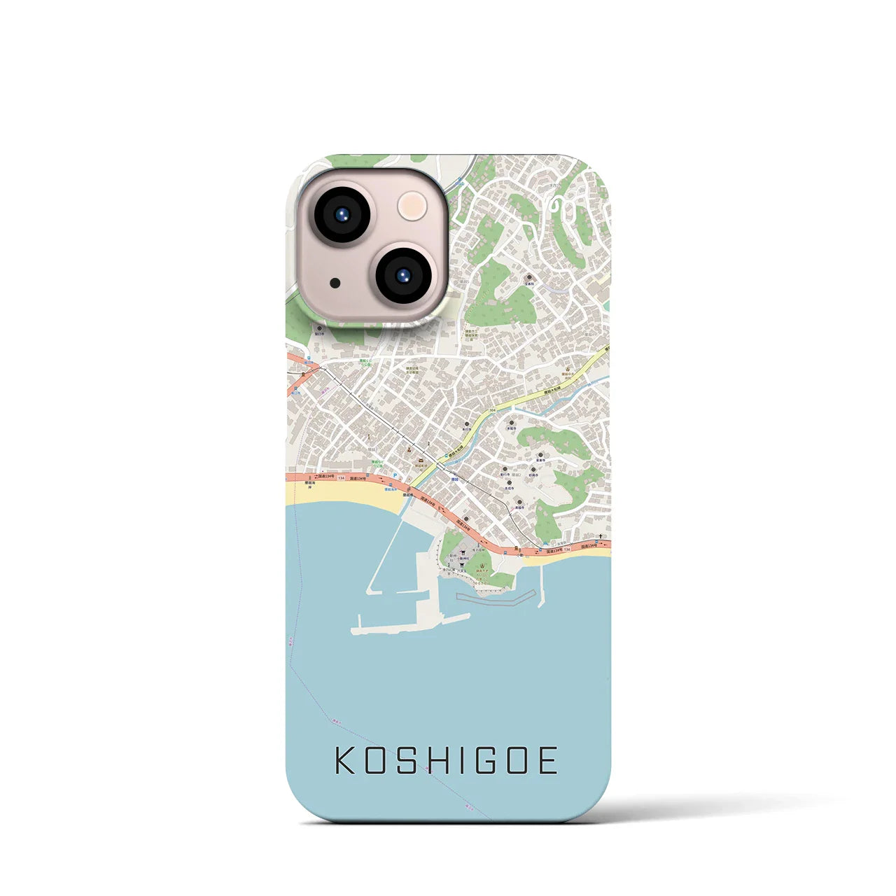 【腰越(神奈川県)】地図柄iPhoneケース(バックカバータイプ)