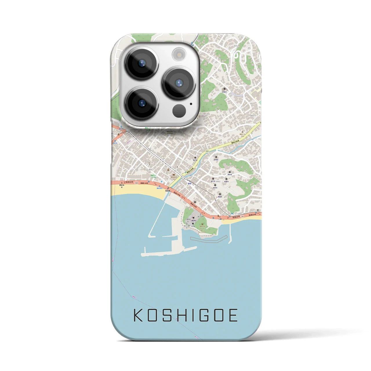 【腰越(神奈川県)】地図柄iPhoneケース(バックカバータイプ)
