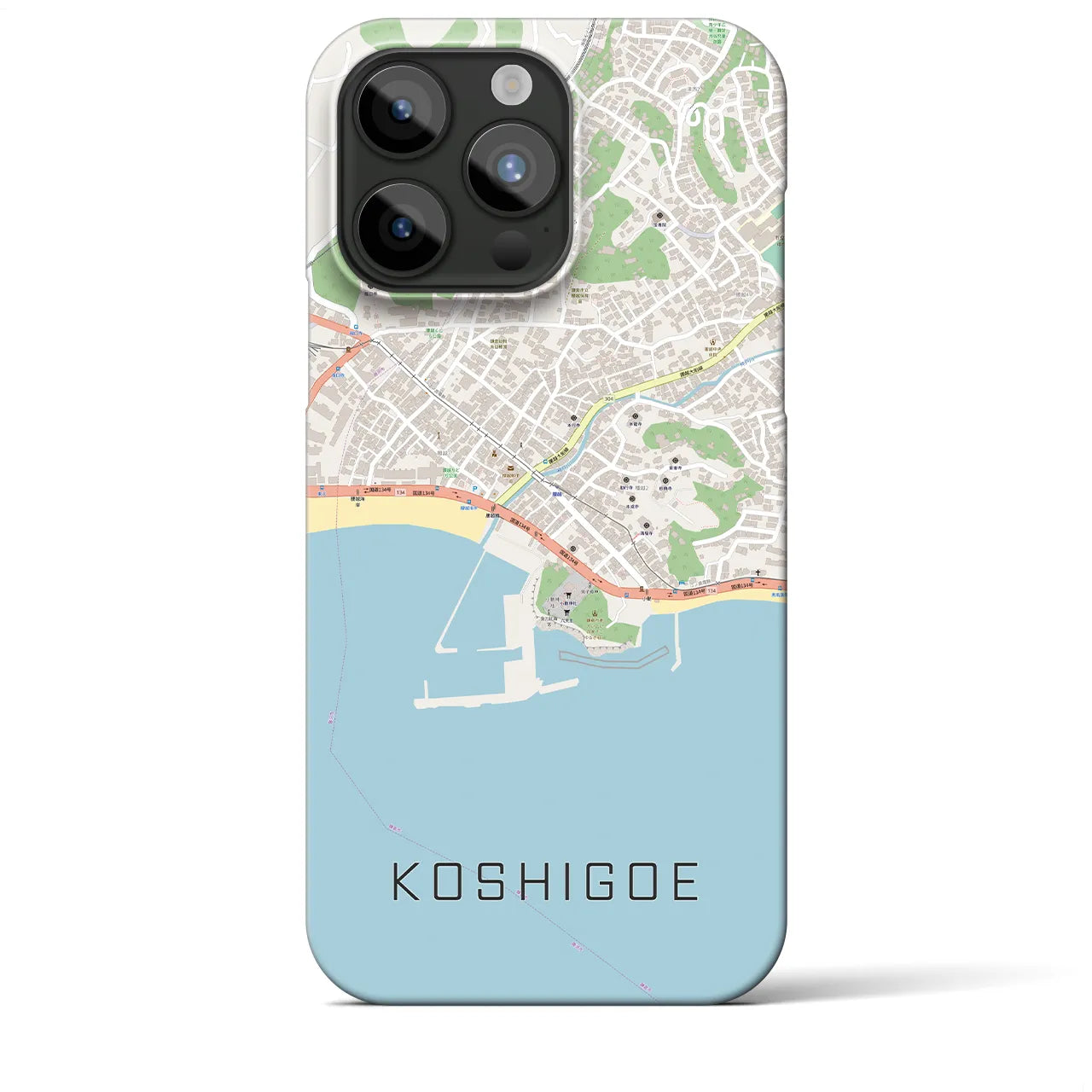 【腰越(神奈川県)】地図柄iPhoneケース(バックカバータイプ)