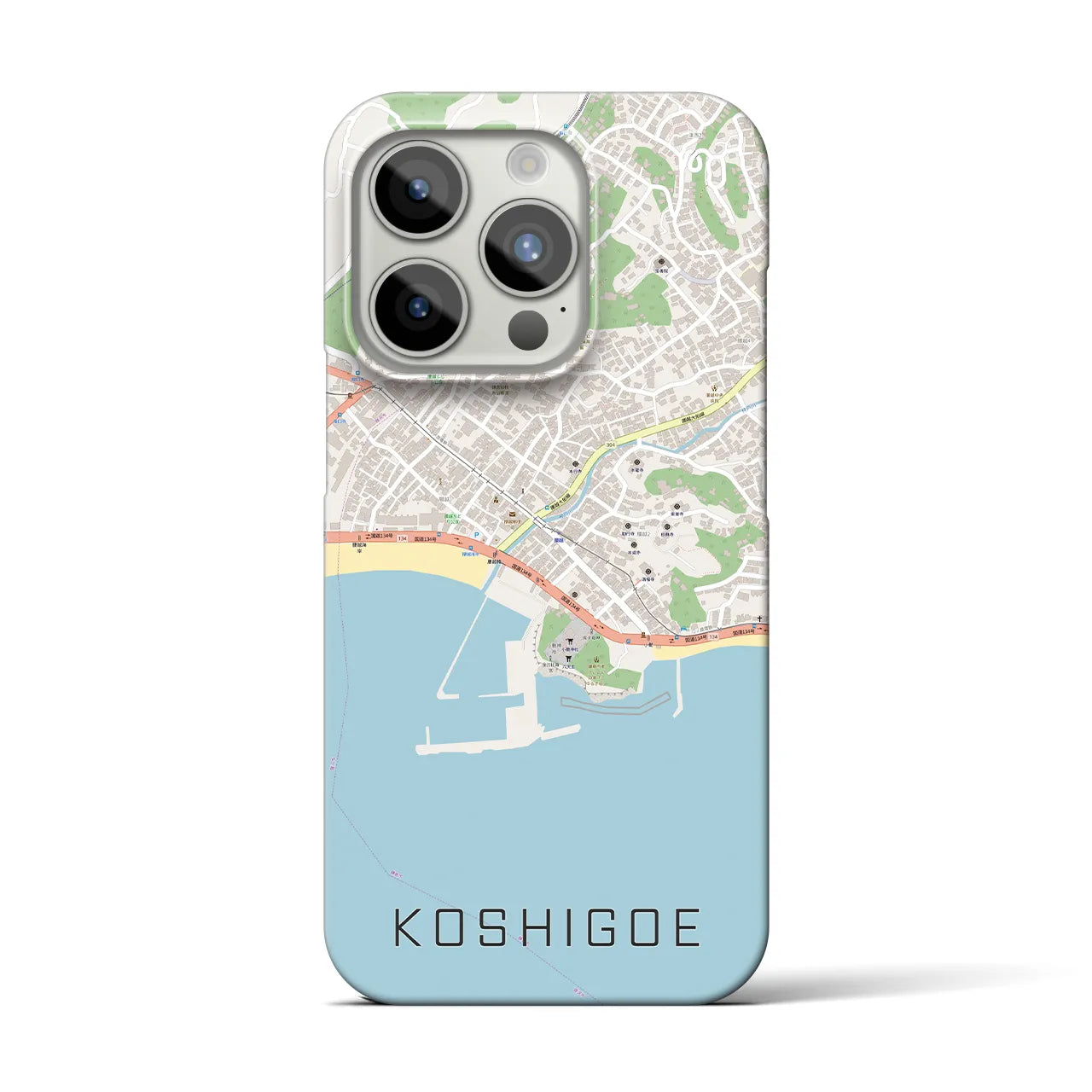 【腰越(神奈川県)】地図柄iPhoneケース(バックカバータイプ)