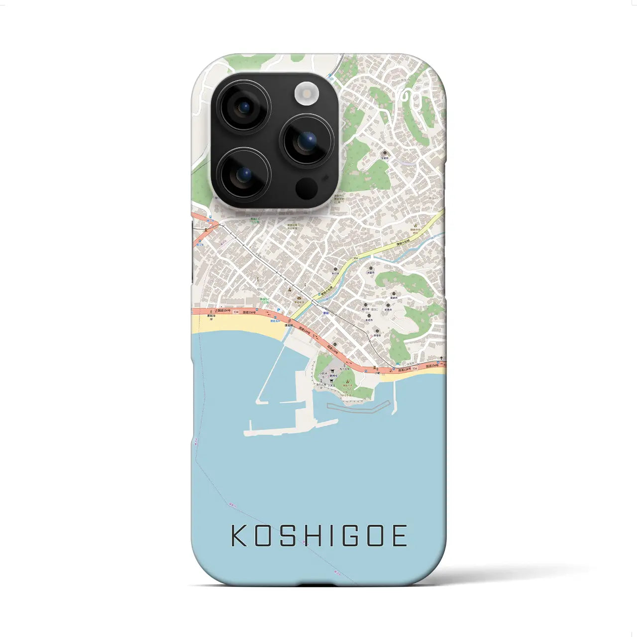【腰越(神奈川県)】地図柄iPhoneケース(バックカバータイプ)