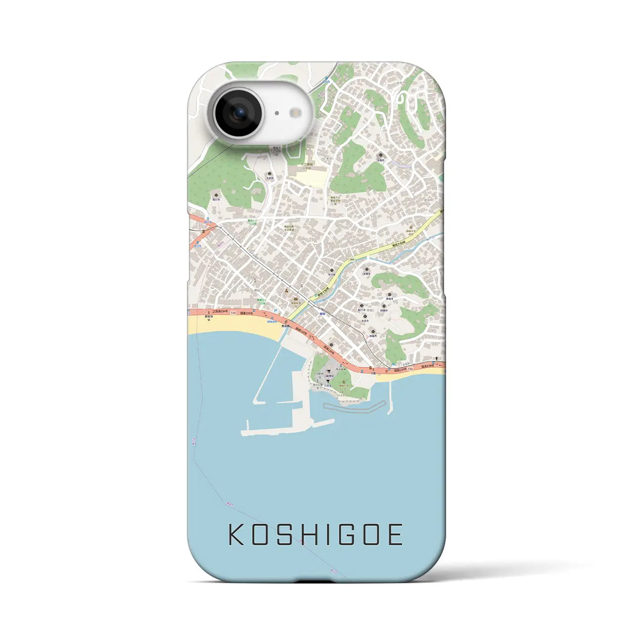 【腰越(神奈川県)】地図柄iPhoneケース(バックカバータイプ)