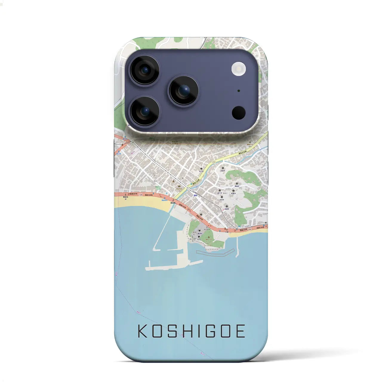 【腰越(神奈川県)】地図柄iPhoneケース(バックカバータイプ)