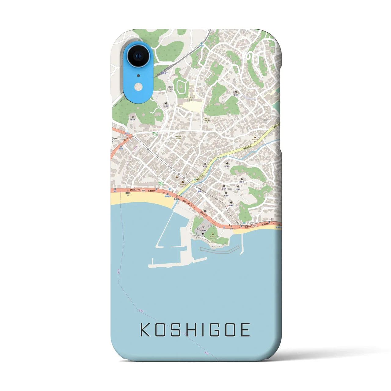 【腰越(神奈川県)】地図柄iPhoneケース(バックカバータイプ)