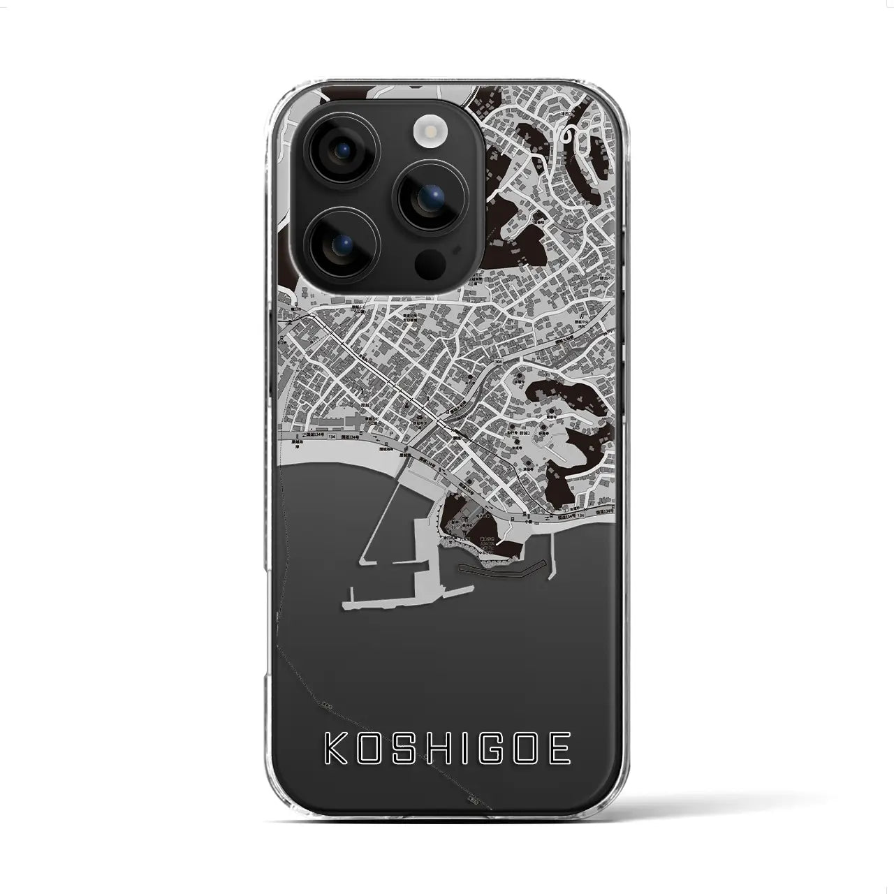 【腰越(神奈川県)】地図柄iPhoneケース(クリアタイプ)