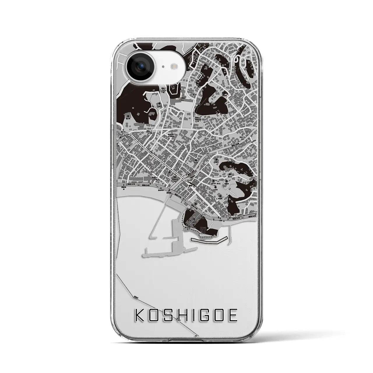 【腰越(神奈川県)】地図柄iPhoneケース(クリアタイプ)