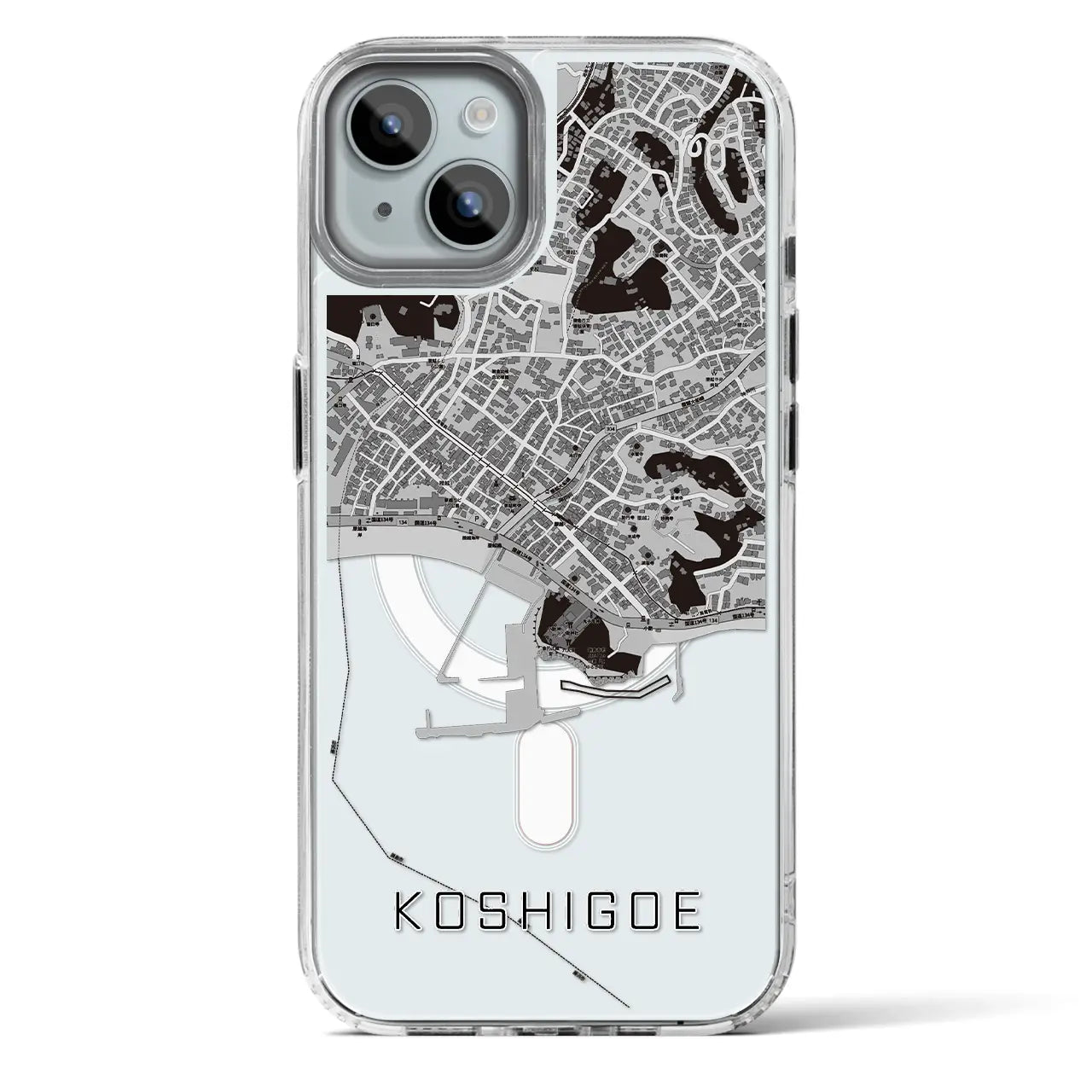 【腰越(神奈川県)】地図柄iPhoneケース(MagSafeタイプ)