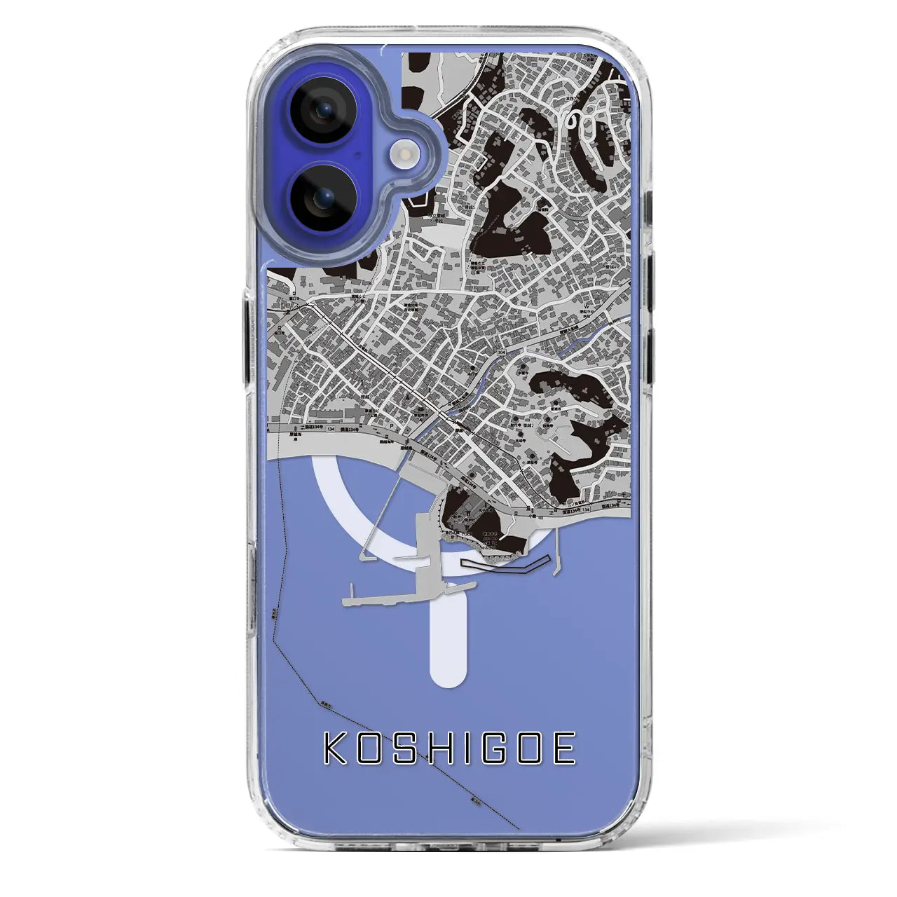 【腰越(神奈川県)】地図柄iPhoneケース(MagSafeタイプ)