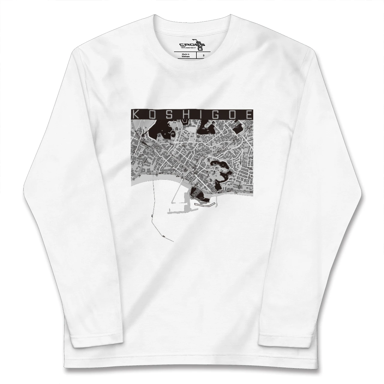 【腰越(神奈川県)】地図柄ロングスリーブTシャツ