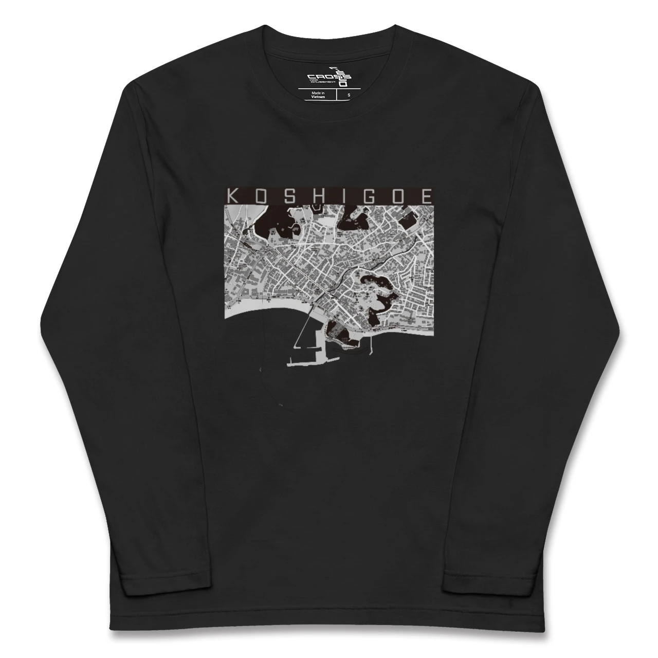 【腰越(神奈川県)】地図柄ロングスリーブTシャツ