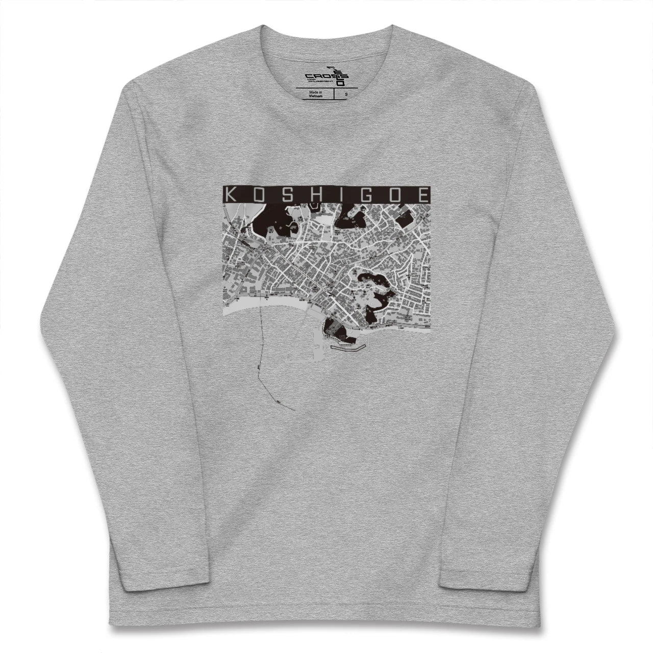 【腰越(神奈川県)】地図柄ロングスリーブTシャツ